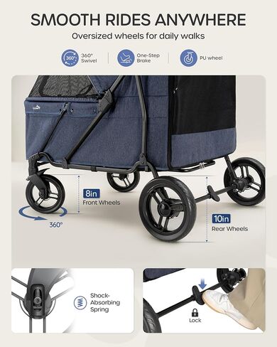 Large Dog Stroller for Large Dogs Up to 170 lbs, for Multiple Pets in Saudi Arabia