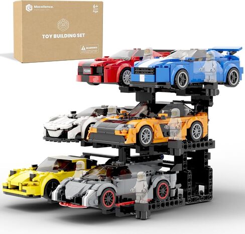 Display Stand for Lego Speed Champions Cars (1 Pack), Upgraded 3-Layer Stand Holds 6 Cars Compatible with 76917, 76908, 76918, 76915, 76914, 76907, 76901, 76902 & More, Gift for Collectors & Kids 6+ in Saudi Arabia