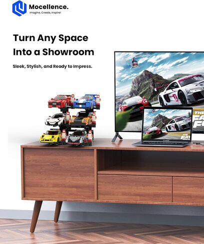 Display Stand for Lego Speed Champions Cars (1 Pack), Upgraded 3-Layer Stand Holds 6 Cars Compatible with 76917, 76908, 76918, 76915, 76914, 76907, 76901, 76902 & More, Gift for Collectors & Kids 6+ in Saudi Arabia