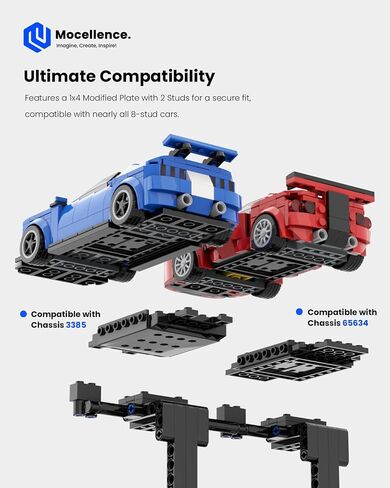 Display Stand for Lego Speed Champions Cars (1 Pack), Upgraded 3-Layer Stand Holds 6 Cars Compatible with 76917, 76908, 76918, 76915, 76914, 76907, 76901, 76902 & More, Gift for Collectors & Kids 6+ in Saudi Arabia