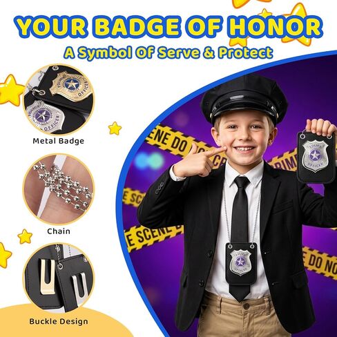 2pcs Police Badge, Police Costume Accessories for Kid in Saudi Arabia