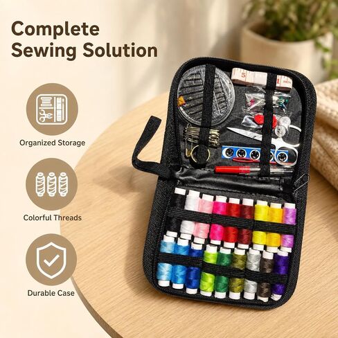 Otylzto Portable Zipper Sewing Kit, Complete Home Travel DIY Supplies Set in Saudi Arabia