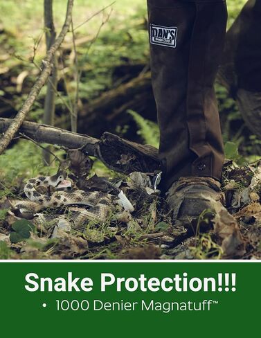 Dan's Hunting Gear, Snake Protector, Briarproof, Waterproof, Leg Gaiters 1000D. Made in U.S.A in Kuwait
