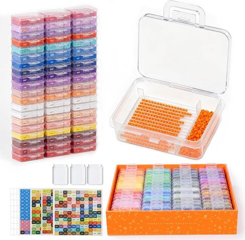 Redtwo 60pcs 2026 Version Diamond Painting Storage Container in Saudi Arabia