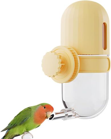Bird Water Dispenser, 240ML Detachable Bird Drinking Bottle Automatic Birds Water Feeder for Small-Medium Parrots Budgies Lovebirds Parakeets Cockatiels in Saudi Arabia