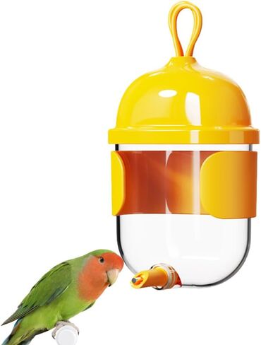 Birds Water Bottle, 330ML Automatic Bird Drinking Dispenser with Sensitive Valve, Stable & Leak-Proof Parrots Water Feeder for Small-Medium Birds in Saudi Arabia