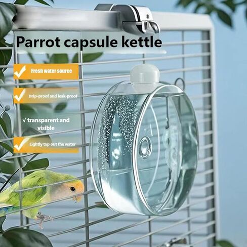 Nonspill Bird Water Feeders Intelligent Touch Needle Design Bottle for Parrots Cage Mounted Watering Accessories Bird Feeders in Saudi Arabia