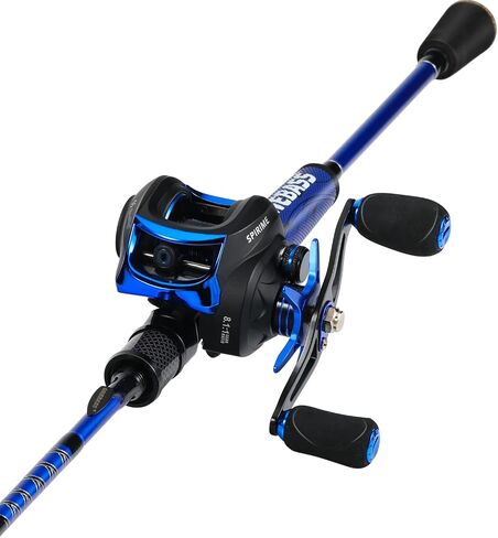 One Bass Fishing Rod Reel Combo, Baitcasting Fishing Pole with Graphite 2Pc Blanks in Kuwait