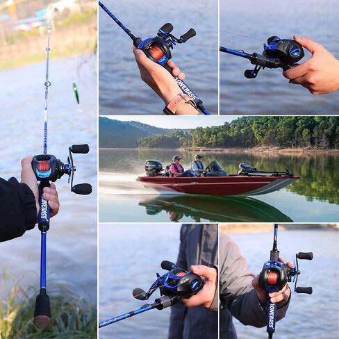 One Bass Fishing Rod Reel Combo, Baitcasting Fishing Pole with Graphite 2Pc Blanks in Kuwait
