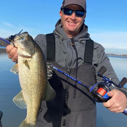 One Bass Fishing Rod Reel Combo, Baitcasting Fishing Pole with Graphite 2Pc Blanks in Kuwait