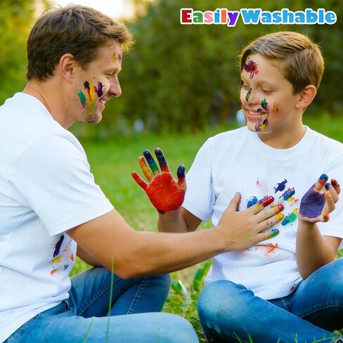 AROIC Non-Toxic Finger Paint Set - Vibrant Washable 8 Colors (60ml) in Saudi Arabia