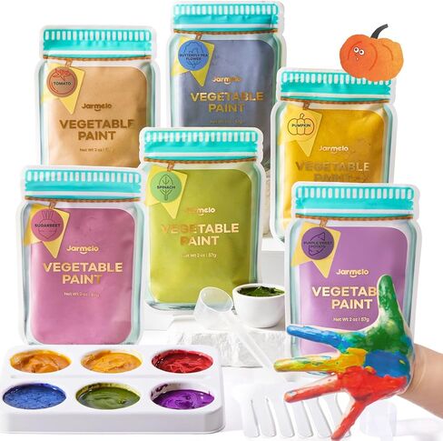 Jar Melo Washable Finger Paints Powder for Babies, 6 Colors in Saudi Arabia