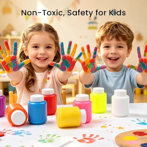 ARTME Washable Paint for Kids, 14 Colors x 2 oz Finger Paint with 37 Tools in Kuwait