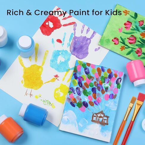 ARTME Washable Paint for Kids, 14 Colors x 2 oz Finger Paint with 37 Tools in Kuwait