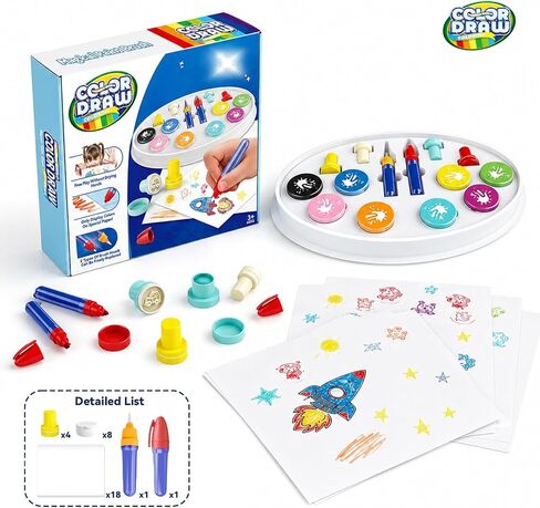 Magic Paint Set, Mess Free Painting Station for Kids, Finger Painting Alternative, Gift for Children 3,4,5,6,7,8,9 Year olds (Paint Set) in Kuwait
