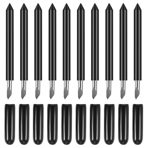 10PCS Deep Point Cutting Blades Compatible with Maker/Maker 3/Explore Air/Air 2/Explore Air 3 Cutting Machines Replacement Blades for Glitter Vinyl, Cardstock, Faux Leather, Adhesive Foil, Vellum in Saudi Arabia
