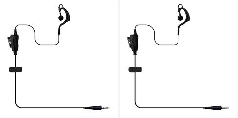 MONICONA G Shape Ear Hook Earpiece In-line PTT Mic Earphone Headset for Motorola EVX-S24 Yaese VX-6R FT-270R Icom IC-4300L IC-M25 Standard Horizon HX320 HX210 HX40 HX890 Two Way Radio Replace MH-89A4B in Kuwait