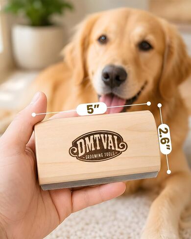 Dog Brush for Shedding, Wooden Deshedding Brush for Dogs, 5 Inch in Kuwait