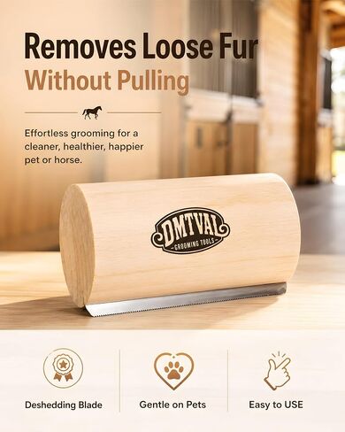 Dog Brush for Shedding, Wooden Deshedding Brush for Dogs, 5 Inch in Kuwait
