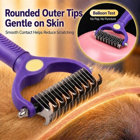 Deshedding Dog Brush, Dog Grooming Kit for Dogs & Cats in Kuwait