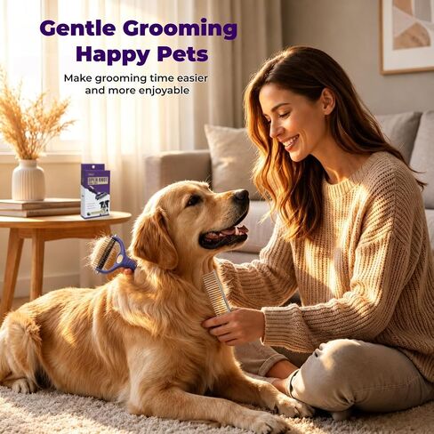 Deshedding Dog Brush, Dog Grooming Kit for Dogs & Cats in Kuwait