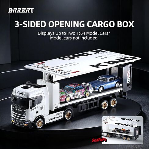 BRRRRT 1/64 Scania RC Drift Semi Truck with Trailer,4WD RC Car for Kids 4+ in Saudi Arabia