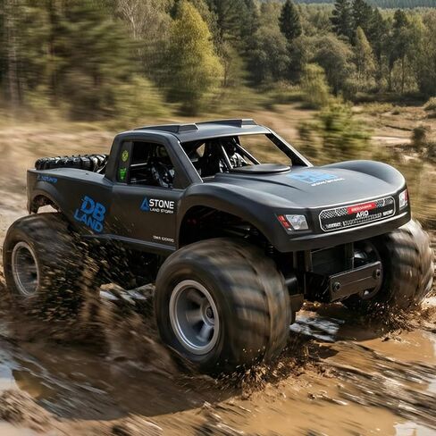 KB KAIBO 1:16 Amphibious Remote Control Car, Fully Submersible Remote Control Monster Truck for Kids, All Terrain 4WD RC Toy with 2 Batteries (60+ Min), High Power, Durable Truck for Boys-Orange in Kuwait
