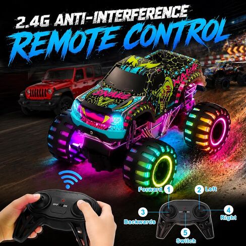 Remote Control Monster Truck Toys, RC Monster Trucks for Kids Ages 4-7-12 in Kuwait