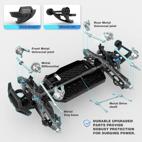 Hosim 1:10 Brushless RC Cars for Adults & Boys, 60+ KMH Remote Control Car in Kuwait