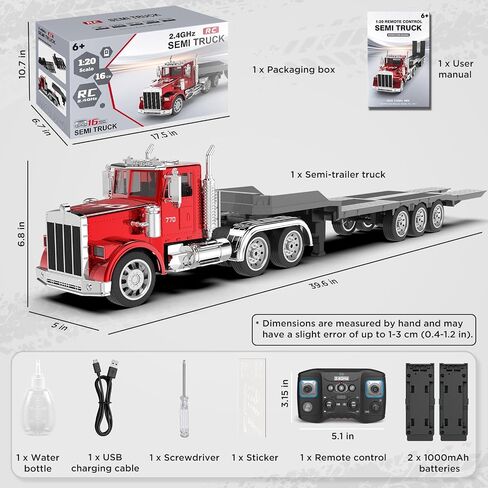 KIDMARKT 39.6-inch 16-Channel Giant RC Semi-Trailer Truck in Kuwait