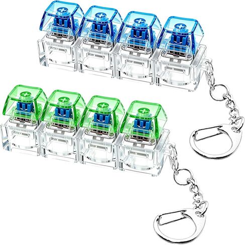 2 PCS Keyboard Fidget Toy, Keyboard Fidget Keychain 4-in-1 Keyboard Decompression Button Finger Clicker Toys (Blue Pink, General) in Saudi Arabia