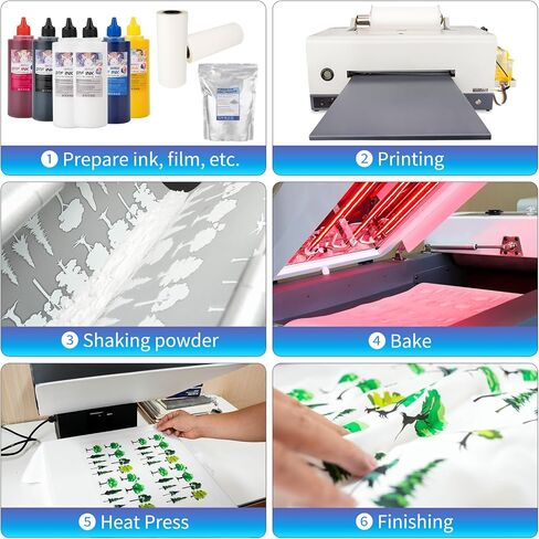 DTF Powder White 1kg/ 35.3 oz, Hot Melt Adhesive Digital DTF Powder for Sublimation, DTF PreTreat Transfer Powder for All Fabric, Compatible with DTF and DTG Printers in Kuwait