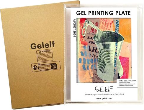 GELELF New Generation Gel Printing Plate, Upgraded Formula Printing Plate for Gel Printing Art, Gel Monoprinting Kit, Printmaking Supplies, No Aging and Bubbling(A4: 8" x 10") in Saudi Arabia
