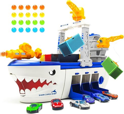 Fistone Cargo Ship Toy with Crane for 3 4 5 6 Year Old Kids in Saudi Arabia