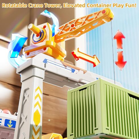 Fistone Cargo Ship Toy with Crane for 3 4 5 6 Year Old Kids in Saudi Arabia