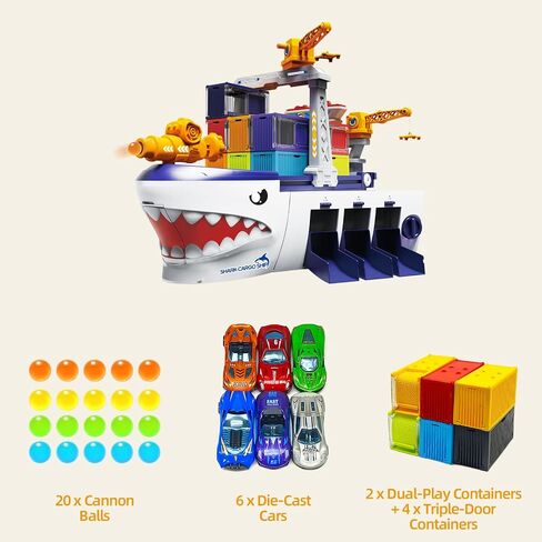 Fistone Cargo Ship Toy with Crane for 3 4 5 6 Year Old Kids in Saudi Arabia