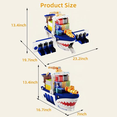 Fistone Cargo Ship Toy with Crane for 3 4 5 6 Year Old Kids in Saudi Arabia