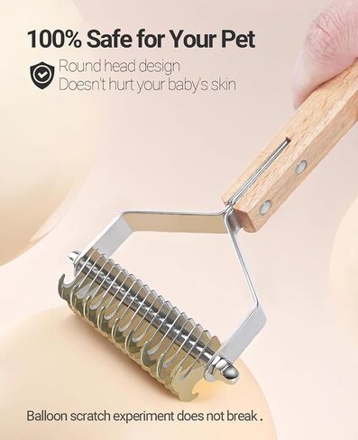 Dematting Comb for Dogs and Cats, Mat Remover and Deshedding Grooming Tool, Safe Detangler for Matted Fur, Double Sided Undercoat Rake for dogs in Saudi Arabia