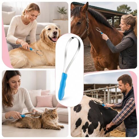 Dual-Sided Dog Shedding Blade Horse Shedding Tool Dog Hair Brush in Kuwait