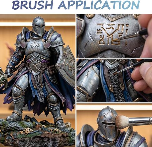 FansArriche Model Paint, 28 Colors with 2 Thinners, 8 Brushes & 2 Drybrush in Kuwait
