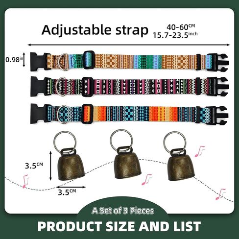 Goat Collars and Bells，Durable Nylon Adjustable Collar (Gradation) in Kuwait