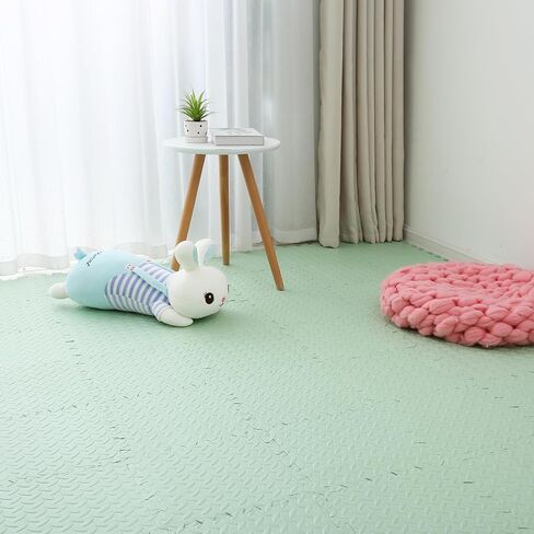 EVA Foam Play Mat, 36 Tiles Colorful Baby Play Mat, Square Kids Playmat with Solid Colored, 0.4" Thickened Interlocking Foam Floor Tiles, Puzzle Play Mat for Baby Lying, Playing in Kuwait
