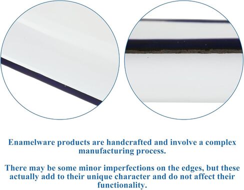 4-Pack Enamel Butcher Tray Palette for Watercolor & Gouache Mixing - 10" x 7" White Metal Paint Tray with Blue Rim - Vintage Artist Studio Organizer and Deep Mixing Surface for Art & Craft in Saudi Arabia