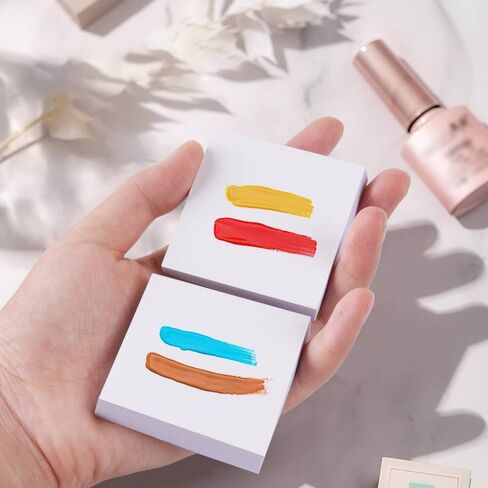 50 Sheets Disposable Nail Art Palette Papers,Portable Waterproof Double Side Gel Nail Polish Artist Pallet Paper for Acrylic Paint Makeup Color Mixing Craft DIY Art Painting.2.9x2.9 Inch in Saudi Arabia