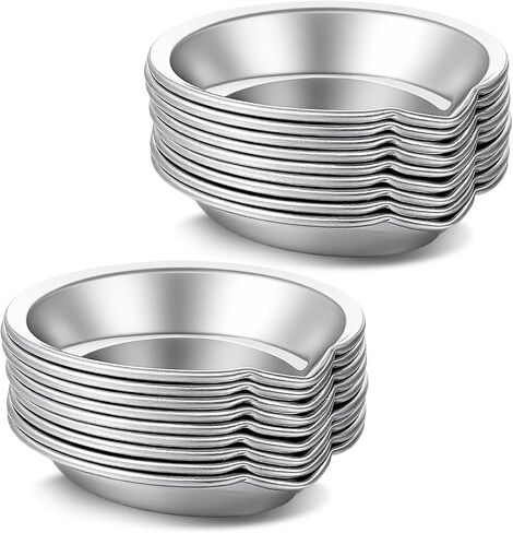 JJUNW 18 Pcs Stainless Steel Small Paint Tray, 2in Round Paint Mixing Cups in Saudi Arabia