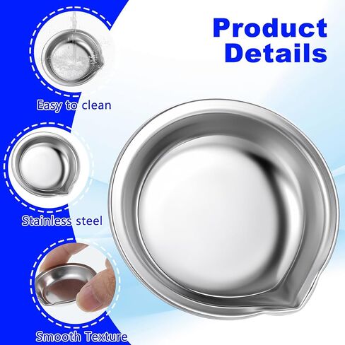 JJUNW 18 Pcs Stainless Steel Small Paint Tray, 2in Round Paint Mixing Cups in Saudi Arabia