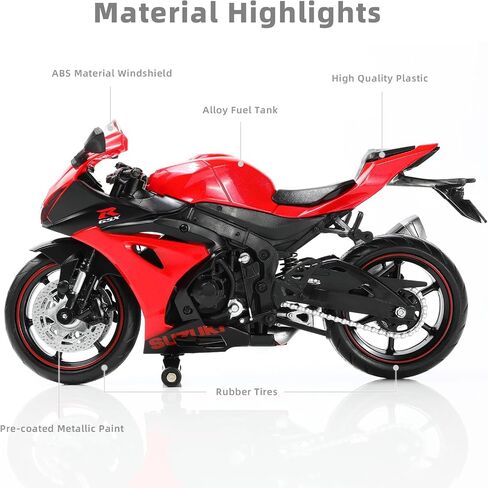1:12 Die-cast Motorcycle Compatible for Suzuki GSX R1000R in Saudi Arabia