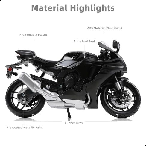 1:12 Die-cast Motorcycle Compatible for Yamaha YZF-R1 1000R in Saudi Arabia