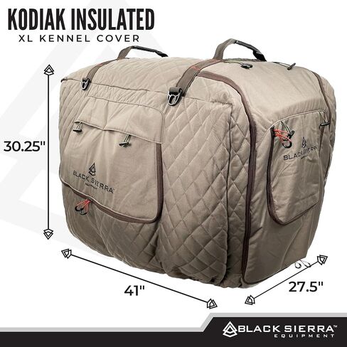 Black Sierra XL Insulated Dog Kennel Cover, Vented for Hunting & Camping in Kuwait