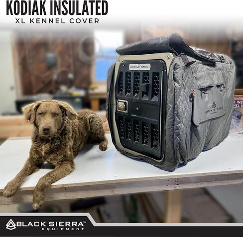Black Sierra XL Insulated Dog Kennel Cover, Vented for Hunting & Camping in Kuwait